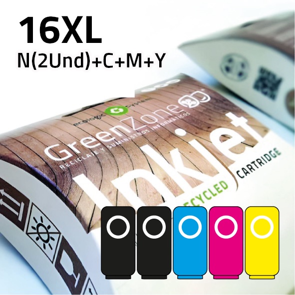 [EPGECT1631XL] Pack cartuchos Epson 16XL | 2 negros + colores | alta capacidad | Green Zone