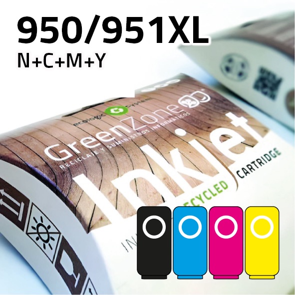 Pack cartuchos HP 950XL | 951XL negro + colores | alta capacidad | Green Zone