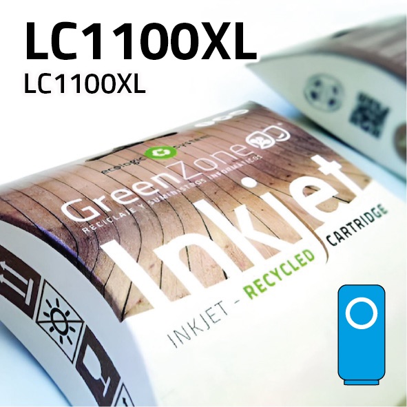 [GBCLC1100XC] Cartucho Brother LC980/ LC1100XL cian | 20.5 ml | Green Zone
