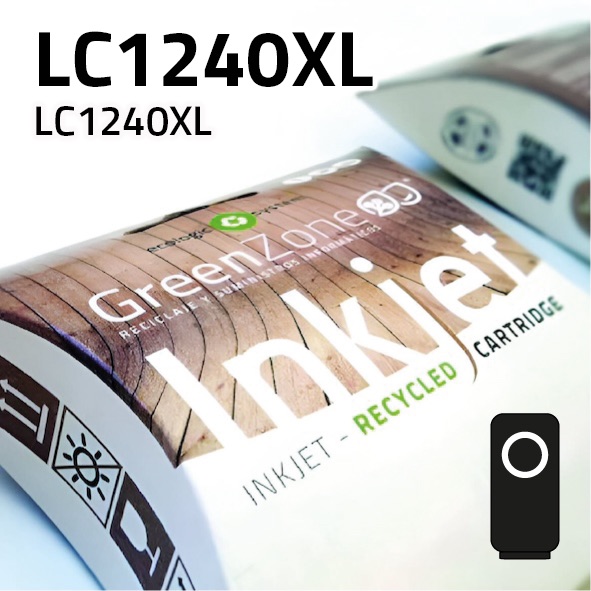 Cartucho Brother LC1240XL/ LC1280XL negro | 33 ml | Green Zone