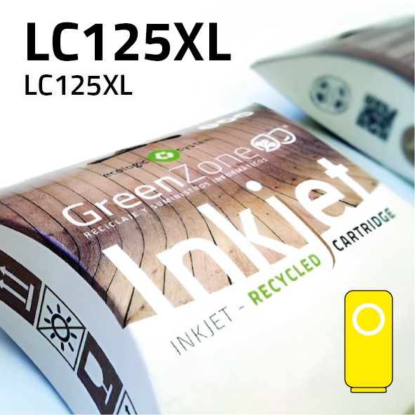 Cartucho Brother LC125XL amarillo | 16 ml | Green Zone