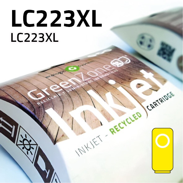 Cartucho Brother LC223XL amarillo | 12 ml | Green Zone