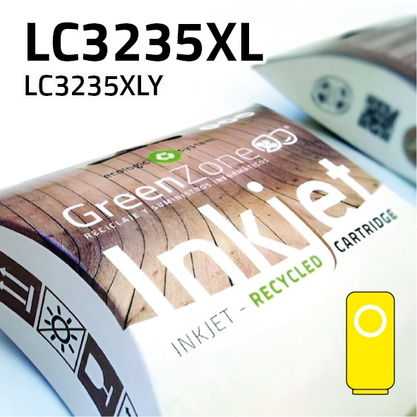 Cartucho Brother LC3235XLY amarillo | 5.000 páginas | Green Zone