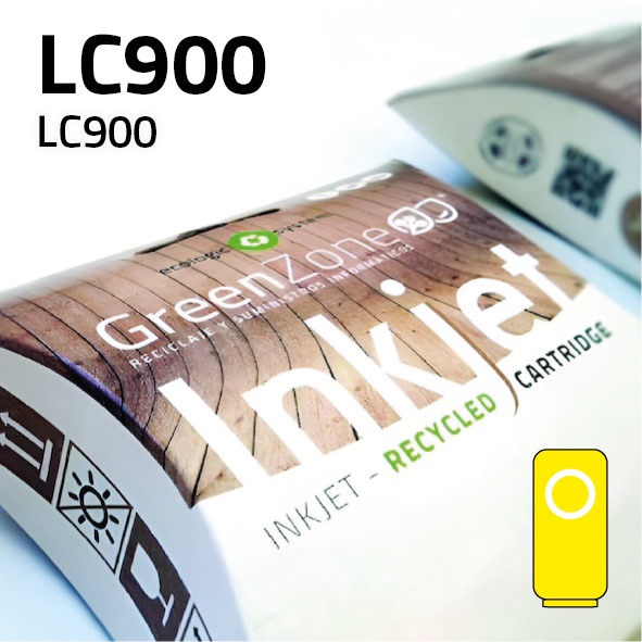 Cartucho Brother LC900 amarillo | 13 ml | Green Zone
