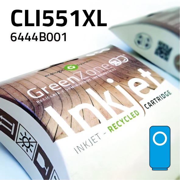 Cartucho Canon CLI551XL cian | 15 ml | Green Zone