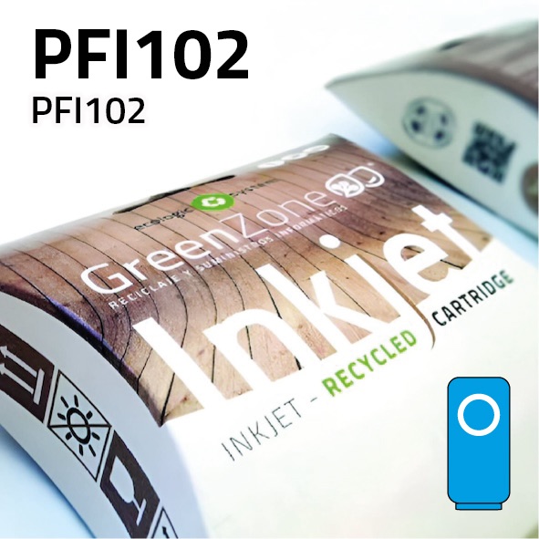 [GCCPFI102C] Cartucho Canon PFI102 cian | 130 ml | Green Zone