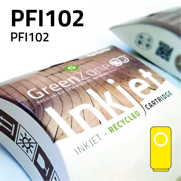 [GCCPFI102Y] Cartucho Canon PFI102 amarillo | 130 ml | Green Zone