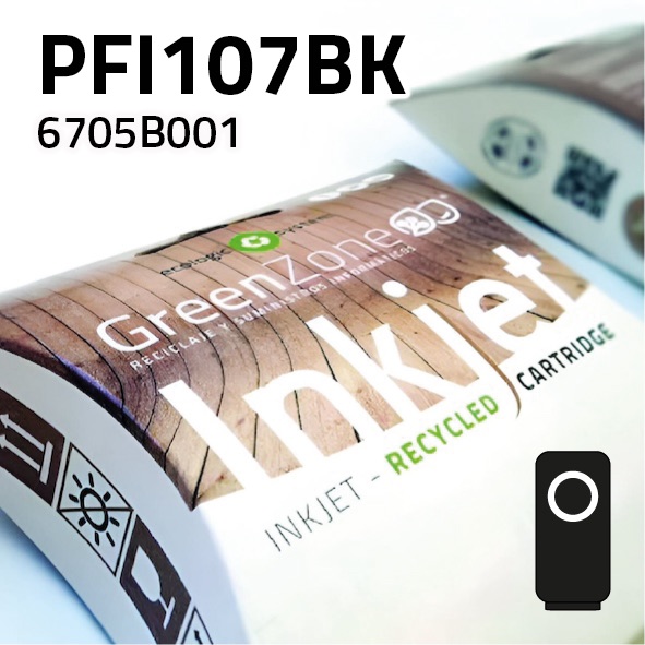 [GCCPFI107N] Cartucho Canon PFI107BK negro | 130 ml | Green Zone