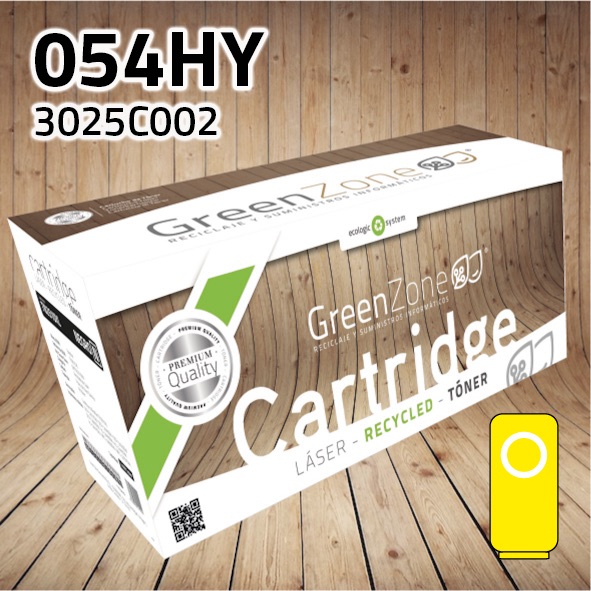 [GCT054HY] Tóner Canon (054HY) 3025C002 amarillo | 2.500 páginas | Green Zone
