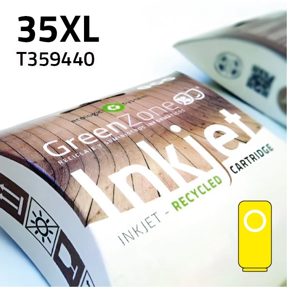 Cartucho Epson T359440 (35XL) amarillo | 1.900 páginas | Green Zone