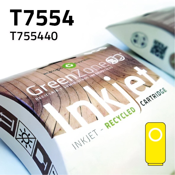 [GECT7554XY] Cartucho Epson T755440 amarillo | 39 ml | Green Zone