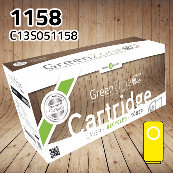 [GET1158Y] Tóner Epson C13S051158 amarillo | 6.000 páginas | Green Zone