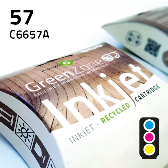 [GHC657C] Cartucho HP C6657A (57) color | 24 ml | Green Zone