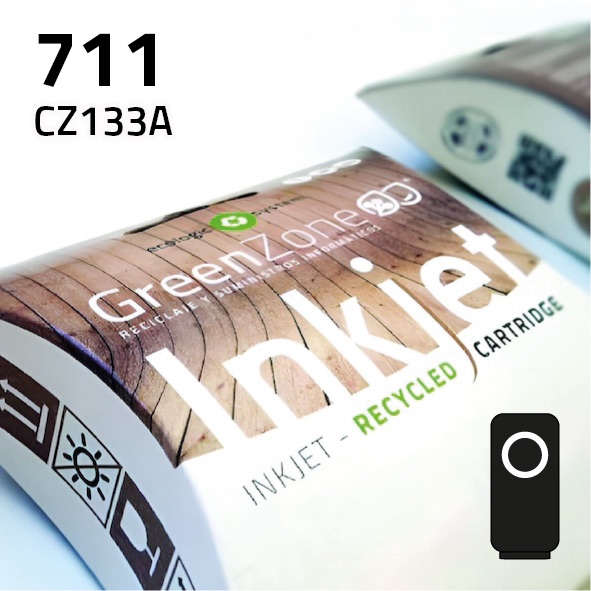 [GHCZ133N] Cartucho HP CZ133A (711) negro | 80 ml | Green Zone