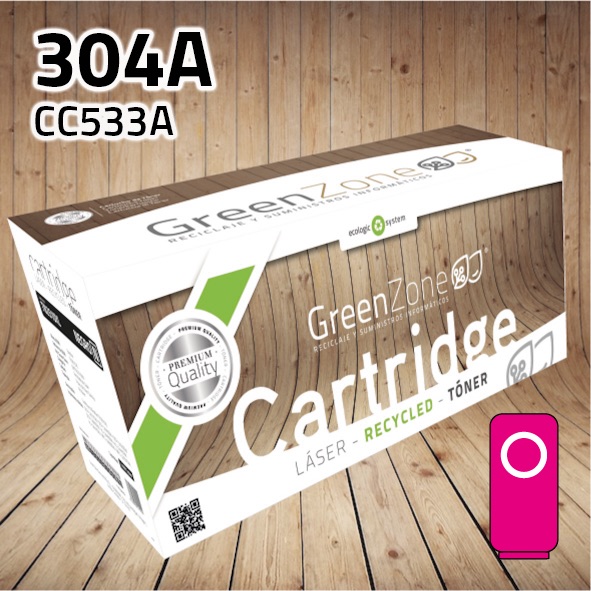 Tóner HP CC533A (304A) magenta | 2.800 páginas | Green Zone