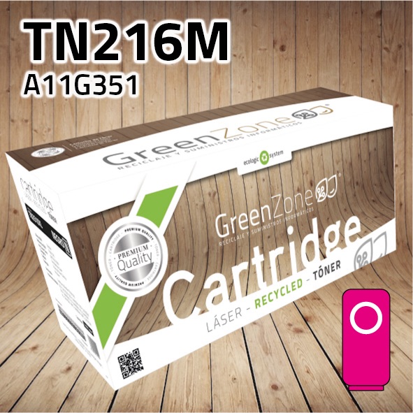 Tóner Konica Minolta TN216M polimerizado magenta | 26.000 páginas | Green Zone