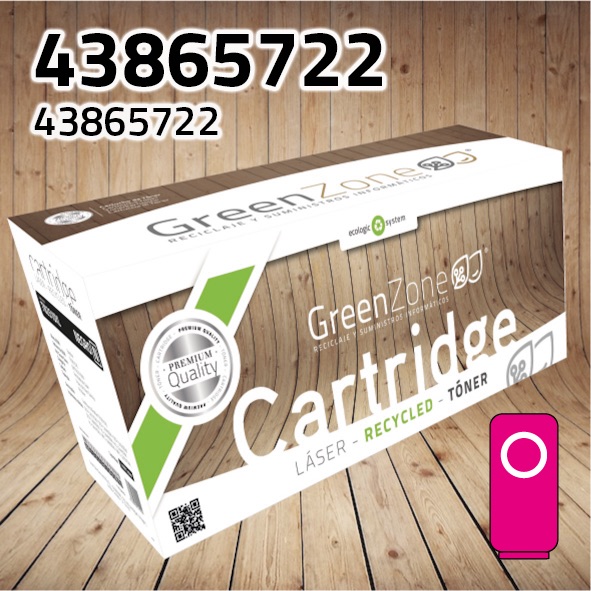Tóner OKI 43865722 polimerizado magenta | 6.000 páginas | Green Zone