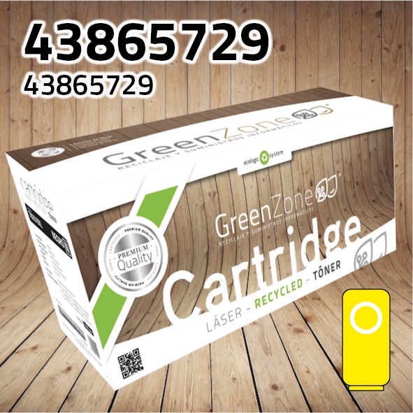 Tóner OKI 43865729 amarillo | 6.000 páginas | Green Zone