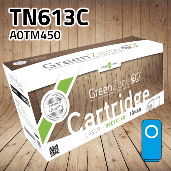 [GQTTN613C] Tóner Konica Minolta A0TM450 (TN613C) negro | 40.000 páginas | Green Zone