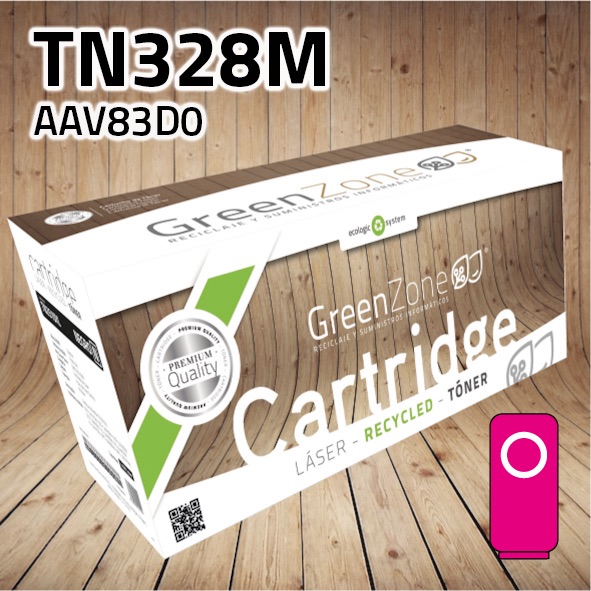 [GQTV83DM] Tóner Konica Minolta TN328M (AAV83D0) polimerizado magenta | 28.000 páginas | Green Zone