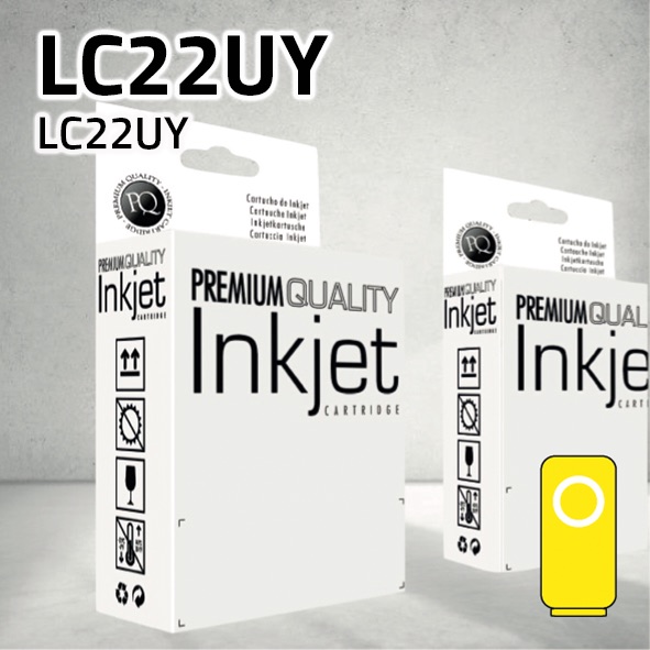Cartucho Brother LC22UY amarillo | 1.200 páginas | compatible