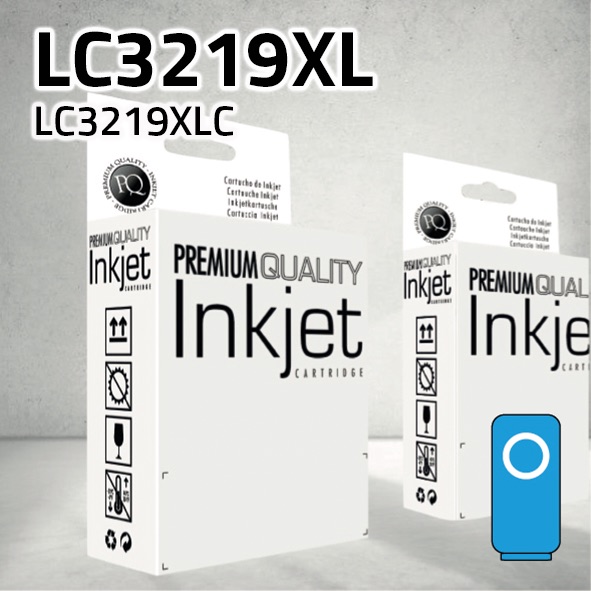 Cartucho Brother LC3219XL cian | 1.500 páginas | compatible