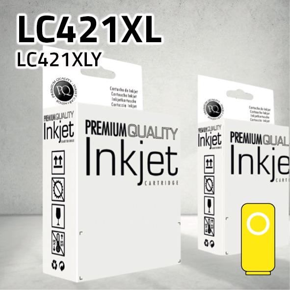 Cartucho Brother LC421XL amarillo | 500 páginas | compatible