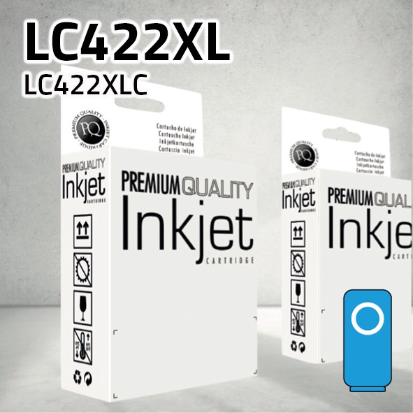 [CLBCLC422XC] Cartucho Brother LC422XL cian | 1.500 páginas | compatible