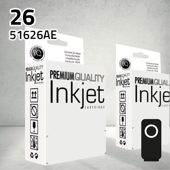 Cartucho HP 51626AE (26) negro | 40 ml | compatible
