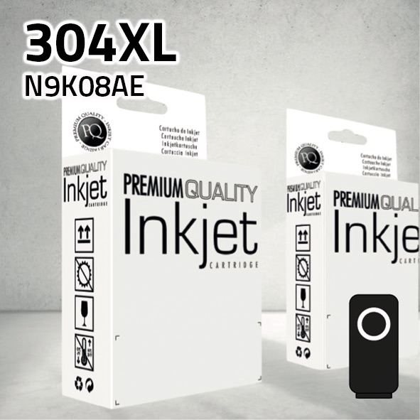 Cartucho HP N9K08AE (304XL) negro | 16 ml | compatible
