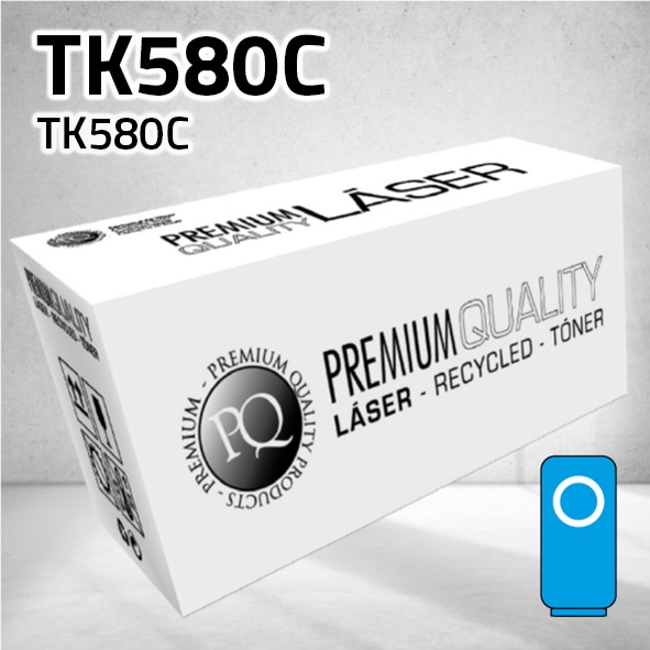 [CLKT580C] Tóner Kyocera TK580 cian | 2.800 páginas | compatible