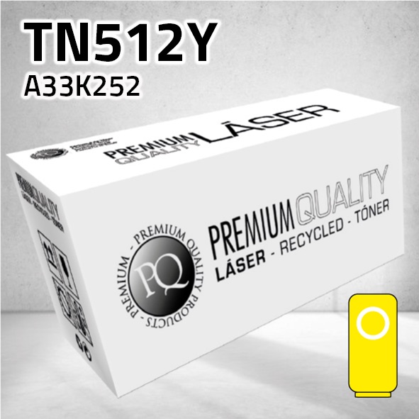 Tóner Konica Minolta TN512Y amarillo | 26.000 páginas | compatible