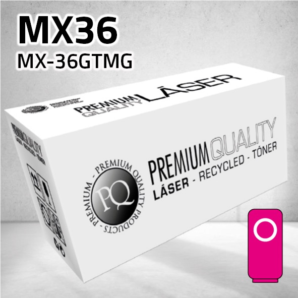 Tóner Sharp MX36 (MX-36GTMG) magenta | 15.000 páginas | compatible