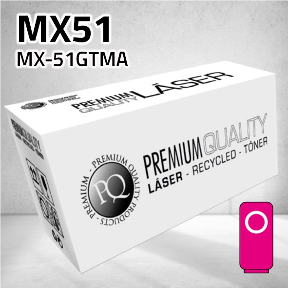 [CLSHTMX51M] Tóner Sharp MX51 (MX-51GTMA) magenta | 18.000 páginas | compatible