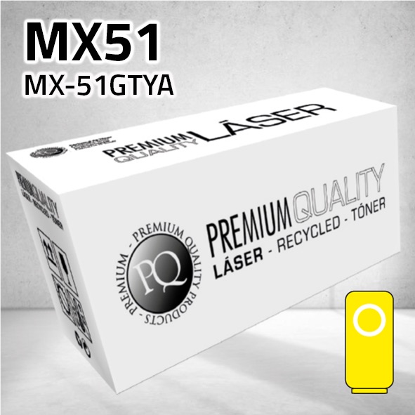 Tóner Sharp MX51 (MX-51GTYA) amarillo | 18.000 páginas | compatible