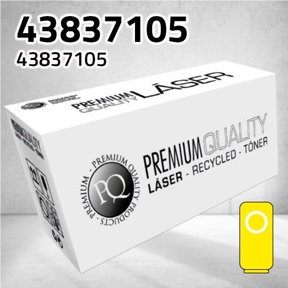 [CLOT7105Y] Tóner OKI 43837105 amarillo | 16.500 páginas | compatible