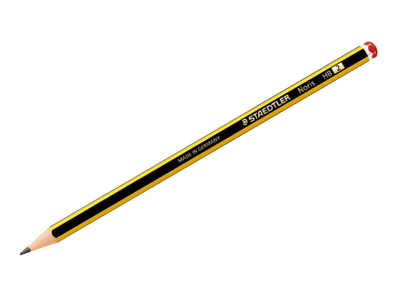 [120-2] Staedtler Noris 120-2 Lapiz de Grafito Hexagonal - Mina HB2 Ultrarresistente de 2mm - Madera de Bosques Sostenibles