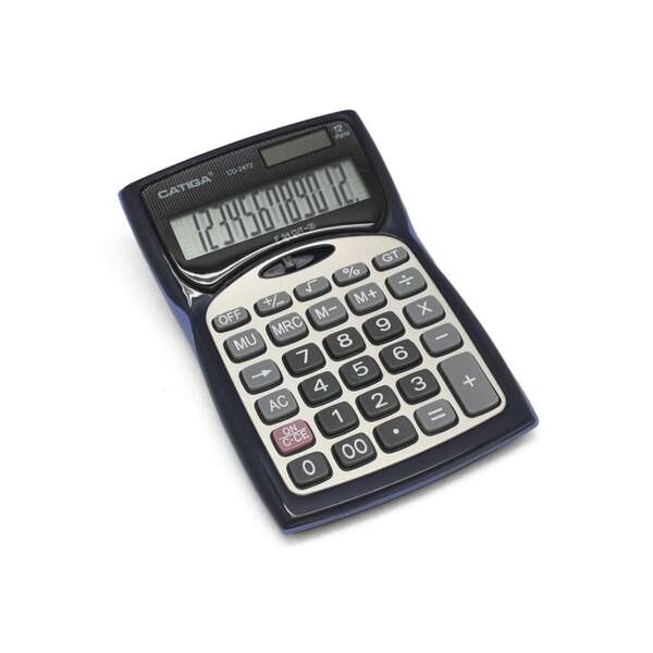 [312879] Bismark Calculadora de Sobremesa - Pantalla LCD de 12 Digitos 