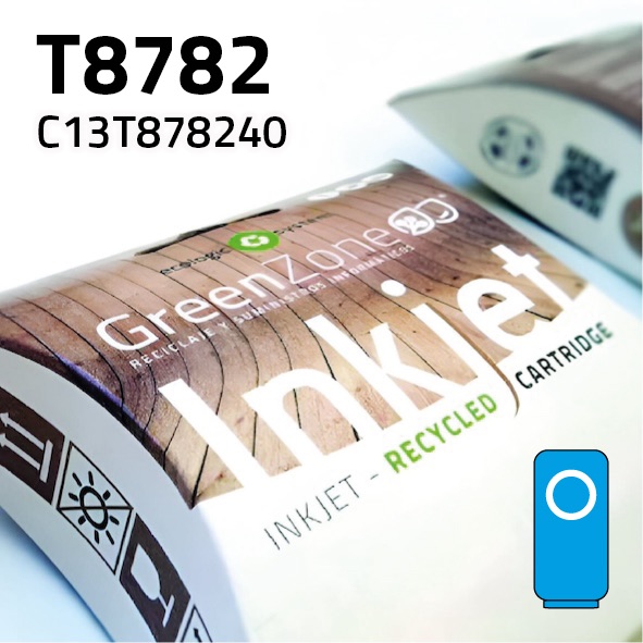[GECT8782C] Cartucho Epson C13T878240 (T8782) cian pigmentado | 50.000 páginas | Green Zone