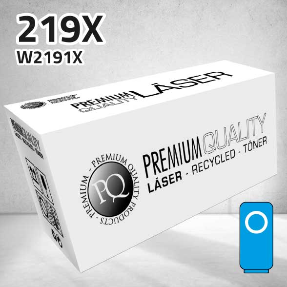 [CLHTW2191XC] Tóner HP W2191X (219X) cian | 2.500 páginas | compatible