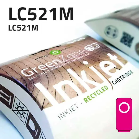 [GBCLC521M] Cartucho Brother LC521M magenta | 500 páginas | Green Zone