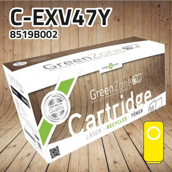 Tóner Canon (C-EXV47Y) 8519B002 amarillo | 21.500 páginas | Green Zone