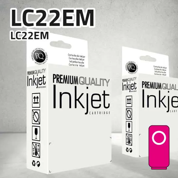Cartucho Brother LC22EM magenta | 1.200 páginas | compatible