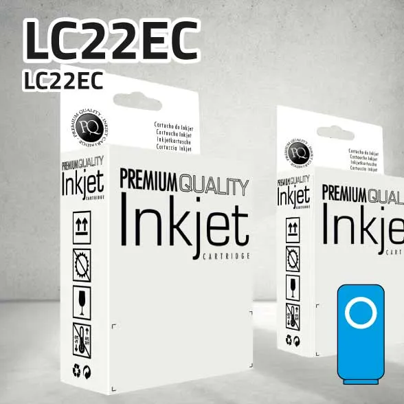Cartucho Brother LC22EC cian | 1.200 páginas | compatible (copia)