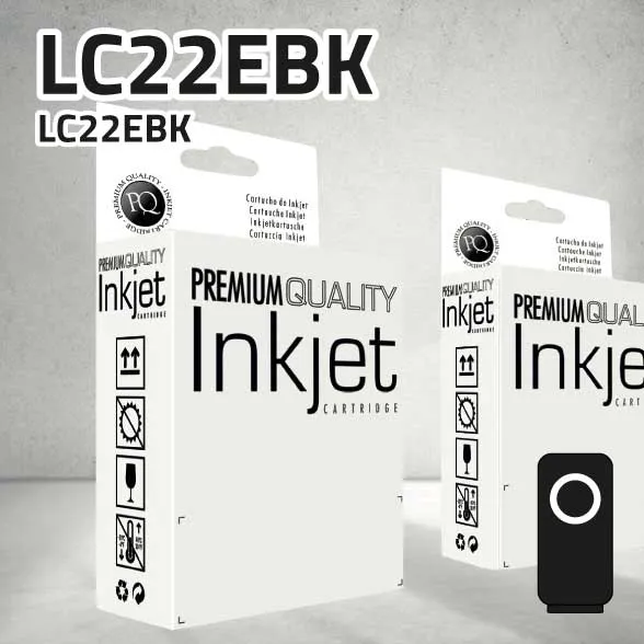 Cartucho Brother LC22EBK negro | 2.400 páginas | compatible