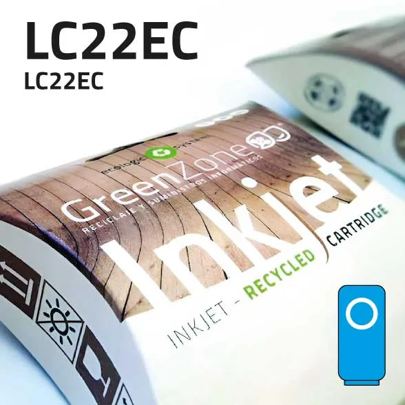Cartucho Brother LC22EC cian | 1.200 páginas | Green Zone