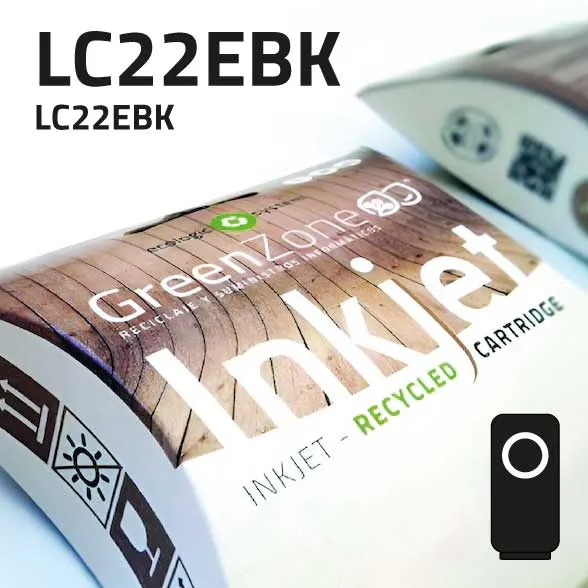 [GBCLC22EXN] Cartucho Brother LC22EBK negro | 2.400 páginas | Green Zone